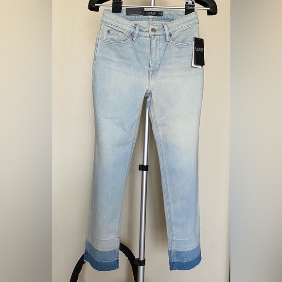 Ralph Lauren High Rise Straight Ankle Denim - Picture 1 of 15